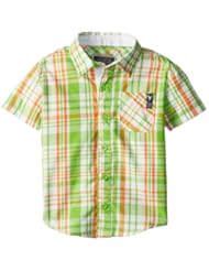 Company 81 Boys 2-7 Yarn Dyed Woven Shirt, Lime Green, 3T