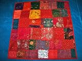 Review www.mogulinterior.com  / 50% Off REDS sequin VINTAGE SARI TAPESTRY TABLE CLOTH india 40