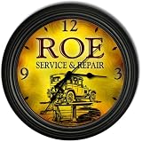 Roe 's Garage Black Cascading Wall Clock