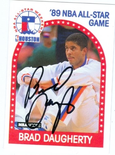 Brad Daugherty Autographed/Hand Signed Basketball Card (Cleveland Cavaliers) 1990 Hoops All Star #48