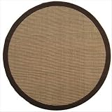 Jute Natural / Brown Contemporary Round Rug Size: Round 6