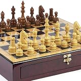 Paramount Staunton Chessmen & Tribeca Giant Size Chess Board with Drawers