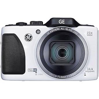 General Imaging Full-HD Digital Camera with 14.4MP, CMOS, 15X Optical Zoom, 28mm Wide Angle Lens, 3-Inch LCD and HDMI (White) G100-WH