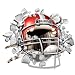Georgia Bulldogs Smash Football Helmet (16-Inches)