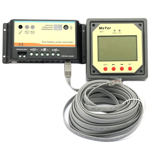 SainSonic MT-1 LCD Display Remote Meter For Duo Battery Solar Charge Controller with 10 Meters Wire SainSonic MT-1 LCD Display Remote Meter For Duo Battery Solar Charge Controller with 10 Meters Wire
