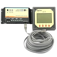 SainSonic MT-1 LCD Display Remote Meter For Duo Battery Solar Charge Controller with 10 Meters Wire