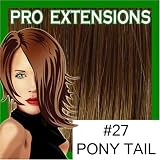 #27 Dark Golden Blonde Pro Extensions Kanekalon clip on in ponytail, long lasting life like synthetic fiber looks and feels like real human hair