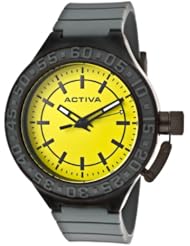 Activa By Invicta Unisex AA300-017 Yellow Dial Grey Polyurethane Watch