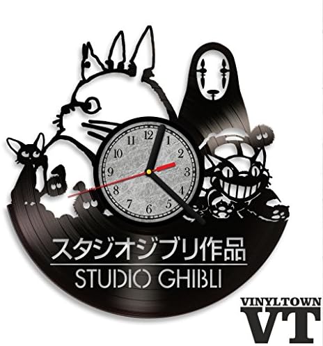 Studio Ghibli Vinyl Record Wall Clock. Home Decor. Perfect gift for you friends, children and kids