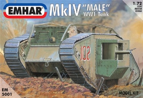 Emhar Models British Mk.IV Male Tank Vehicle Model Building Kit