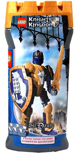 Lego Year 2005 Knights Kingdom Series 7-1/2 Inch Tall Figure Set #8791 - Knight of the Wolf SIR DANJU with Shield and Sword (Total Pieces: 45)