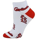 St Louis Cardinals White Ladies (528) 9-11 Team Logo Ankle Socks