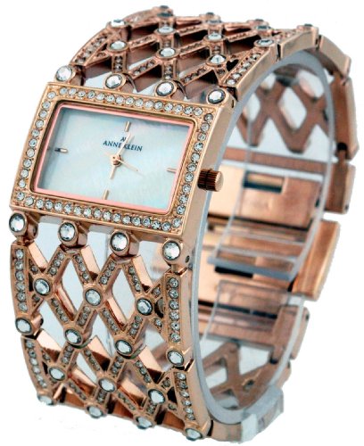 AK Anne Klein Crystal Collection Mother-of-pearl Dial Women's watch #10/8882MPRG
