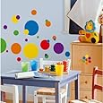 RoomMates RMK1248SCS Just Dots Primary Colors Peel & Stick Wall Decals