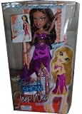 Bratz Fashion Show Sleep Wear Collection : Yasmin in good night glamour purple with gold trim gown she really walks
