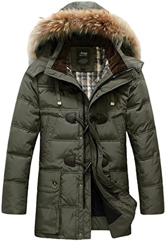 Y.jie Men's Winter Insulated Fur Trim Hooded Thicken Puffer Down Coat Parka