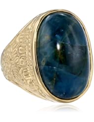 Yellow Bronze Labradorite Ring
