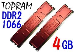 4GB (2GBx2) DDR2 1066MHz PC2-8500 Dual Channel DIMM Memory Kit by TOPRAM