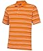 adidas Golf Men's Puremotion Textured Stripe Polo, Bright Orange/White, X-Large