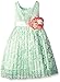 Nannette Girls' Pleated Lace Dress with Flower