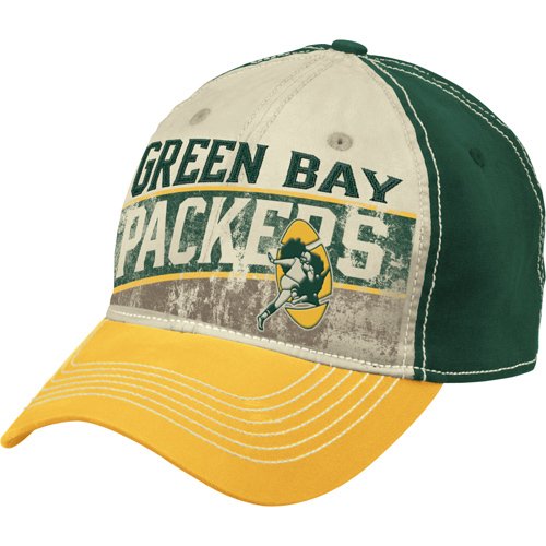 Green Bay Packers Throwback Logo Flex-Fit Slouch Cap