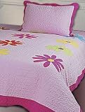 Review Home Decorators Collection  / Flower Power Quilt Set Full/3 Piece Fuschia