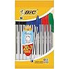 Bic Cristal Stylo-Bille 6 Noir 12 Bleu 5 Rouge 4 Vert 20+7 Gratuits