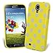 Generic Polka Dots TPU Case for Samsung Galaxy S4 I9500 - Yellow White Dot
