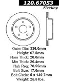 Power Slot 126.67053SL Slotted Brake Rotor