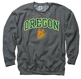 Oregon Ducks Dark Heather Perennial II Crewneck Sweatshirt