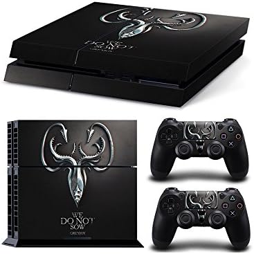 Sony PlayStation 4 Skin Decal Sticker Set - Game of Thrones: House Greyjoy (1 Console Sticker + 2 Controller Stickers)