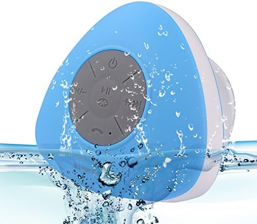 Start Sjsw Waterproof Bluetooth Shower Speakers Wireless Water Resistance Mini Speakers Certified Shower Radio Handsfree Portable Speaker with Built-in Mic Blue