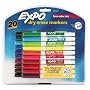 EXPO Low Odor Dry Erase Markers, 20-Color Set, Fine Tip