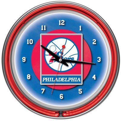 Trademark Philadelphia 76Ers Double Ring Neon Clock