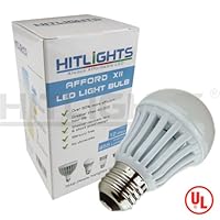 HitLIghts A19 Warm White AffordXII 12W LED Light Bulb, Equivalent to 75W Incandescent, UL Listed