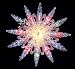 9" Lighted Silver Glitter Starburst Christmas Tree Topper - Multi Lights