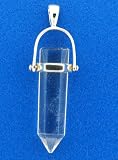 Quartz Crystal Quartz Single Terminated Point Pendant - Sterling Silver .925.