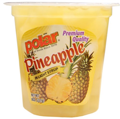 Slice Pineapple Fruit Cup in Light Syrup by MW Polar Foods