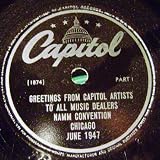 Greetings From Capitol Artists to All Music Dealers NAMM Convention Chicago June 1947: 78 rpm