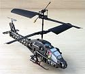 APACHE AH-64 Remote/Radio Control Indoor R/C Light Weight Helicopter with Flashing Mulit-coloured LEDS