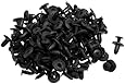 100 Pcs Car Fender Push in Type Plastic Rivets Fastener 15 x 12 x 6mm