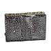 Grey Croco Portable Purse Organizer w/Flower Print Linning : Large Purse Size