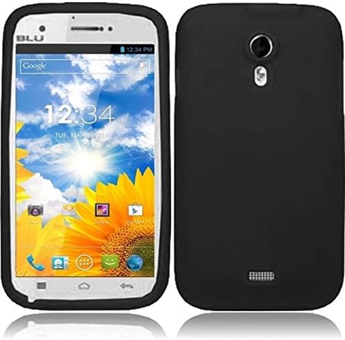 HRW Silicone Skin Cover Case - Black Compatible With BLU Studio 5.0