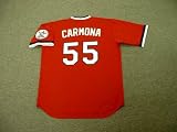FAUSTO CARMONA Cleveland Indians Majestic Cooperstown Throwback Baseball Jersey, LARGE