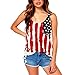 Asherangel Women American Flag Print Tank Top XL