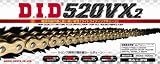 D.I.D [ 大同工業 ] ドライブチェーン [ ゴールド ] カシメジョイント付属 [ VXシリーズ ] 110リンク [ シール入り ] 日本製 [ 品番 ] 520VX2-110ZB G&G リング ゴールド