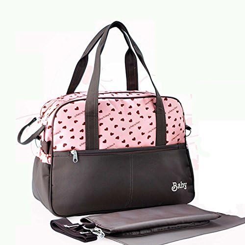 Paonies Multifunctional Mummy Handbag Baby Diaper Nappy Tote Nursery Changing Bag Set (pink) by Paonies