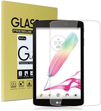 LG G Pad F 8.0 Glass Screen Protector - WizFun Tempered Glass Screen Protector For 8" LG G Pad F 8.0 F8.0 V495 / V496 / G Pad ll 2 Tablet [9H Hardness] [Crystal Clear] [Scratch Resist]