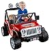 Power Wheels Jeep Wrangler, Lava Red/Black