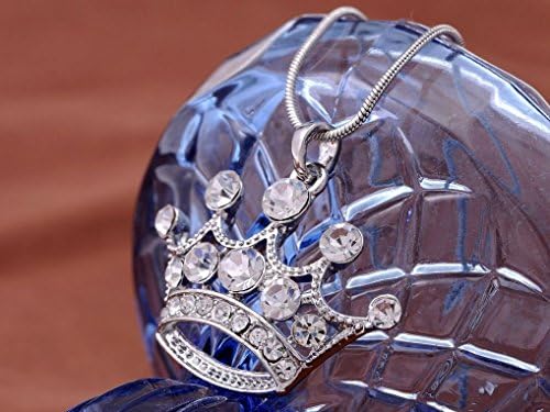 Ponce CZ Crystal Emperor Royal Crown King Queens Pendant Necklace